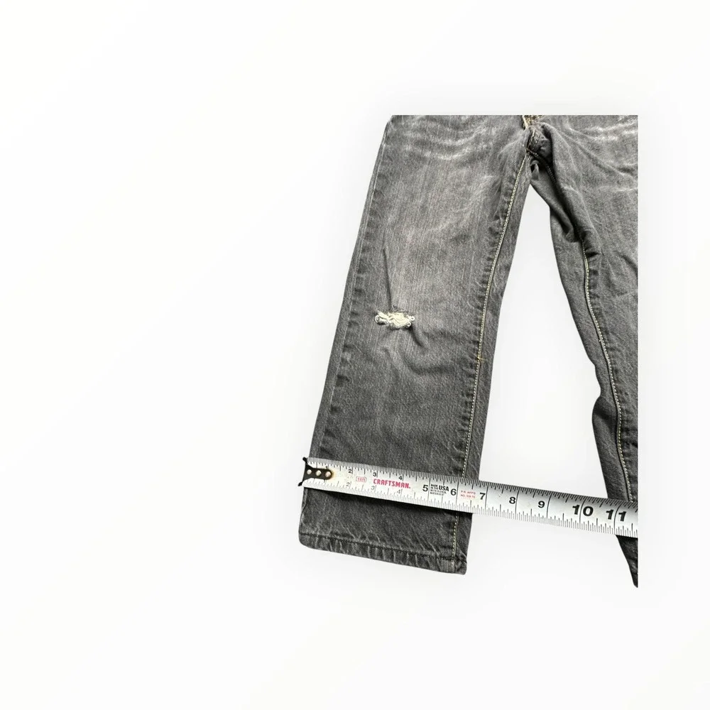 OshKosh Jeans Kids‎ Size 6 Black Faded Regular Fit Distressed Straight Leg Denim